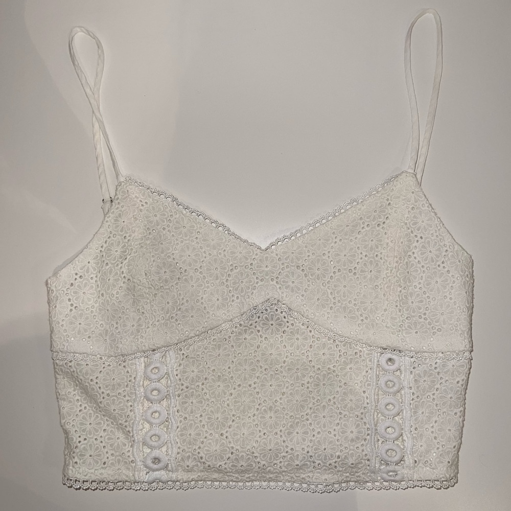 Tiger Mist Splendere Embroidered Top in White